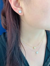 Load image into Gallery viewer, LUOWEND 18K White or Yellow Gold Real Natural Diamond Pendant Necklace for Women