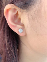 Load image into Gallery viewer, LUOWEND 18K White or Yellow Gold Real Natural Diamond Pendant Necklace for Women