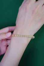 Load image into Gallery viewer, LUOWEND 18K Yellow Gold Real Natural Diamond Bracelet for Women
