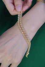Load image into Gallery viewer, LUOWEND 18K Yellow Gold Real Natural Diamond Bracelet for Women