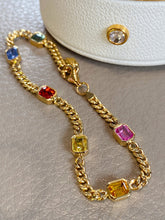 Load image into Gallery viewer, LUOWEND 18K Yellow Gold Real Natural Aquamarine Bracelet for Women