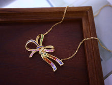 Load image into Gallery viewer, LUOWEND 18K Yellow Gold Real Natural Aquamarine Necklace for Women