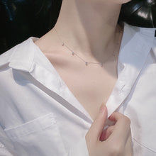 Load image into Gallery viewer, LUOWEND 18K White or Yellow Gold Real Natural Diamond Necklace for Women