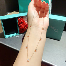 Load image into Gallery viewer, LUOWEND 18K White or Yellow Gold Real Natural Diamond Necklace for Women