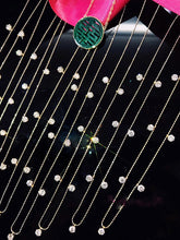 Load image into Gallery viewer, LUOWEND 18K White or Yellow Gold Real Natural Diamond Necklace for Women