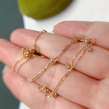 Load image into Gallery viewer, LUOWEND 18K White or Yellow Gold Real Natural Diamond Necklace for Women