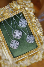 Load image into Gallery viewer, LUOWEND 18K White Gold Real Natural Diamond Pendant Necklace for Women