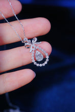 Load image into Gallery viewer, LUOWEND 18K White Gold Real Natural Diamond Pendant Necklace for Women
