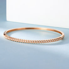 Load image into Gallery viewer, LUOWEND 18K Rose Gold Real Natural Diamond Bracelet for Women