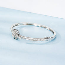 Load image into Gallery viewer, LUOWEND 18K White Gold Real Natural Diamond Bracelet for Women