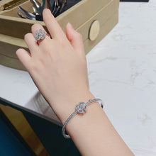 Load image into Gallery viewer, LUOWEND 18K White Gold Real Natural Diamond Bracelet for Women