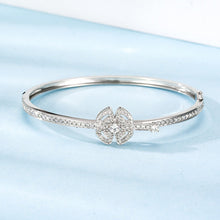 Load image into Gallery viewer, LUOWEND 18K White Gold Real Natural Diamond Bracelet for Women