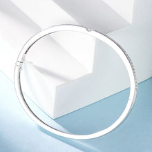 Load image into Gallery viewer, LUOWEND 18K White Gold Real Natural Diamond Bracelet for Women