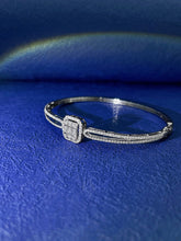 Load image into Gallery viewer, LUOWEND 18K White Gold Real Natural Diamond Bracelet for Women