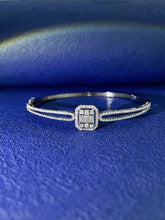 Load image into Gallery viewer, LUOWEND 18K White Gold Real Natural Diamond Bracelet for Women