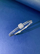 Load image into Gallery viewer, LUOWEND 18K White or Rose Gold Real Natural Diamond Bracelet for Women