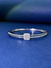 Load image into Gallery viewer, LUOWEND 18K White or Rose Gold Real Natural Diamond Bracelet for Women