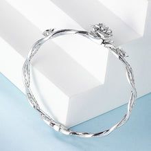 Load image into Gallery viewer, LUOWEND 18K White Gold Real Natural Diamond Bracelet for Women