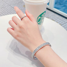 Load image into Gallery viewer, LUOWEND 18K White Gold Real Natural Diamond Bracelet for Women