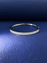 Load image into Gallery viewer, LUOWEND 18K White Gold Real Natural Diamond Bracelet for Women