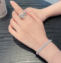 Load image into Gallery viewer, LUOWEND 18K White Gold Real Natural Diamond Bracelet for Women