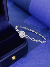 Load image into Gallery viewer, LUOWEND 18K White Gold Real Natural Diamond Bracelet for Women