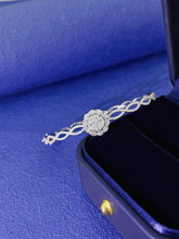 Load image into Gallery viewer, LUOWEND 18K White Gold Real Natural Diamond Bracelet for Women