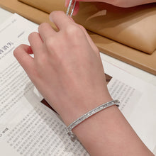 Load image into Gallery viewer, LUOWEND 18K White Gold Real Natural Diamond Bracelet for Women