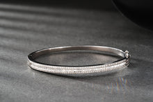 Load image into Gallery viewer, LUOWEND 18K White Gold Real Natural Diamond Bracelet for Women