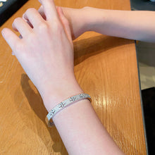 Load image into Gallery viewer, LUOWEND 18K White Gold Real Natural Diamond Bracelet for Women