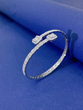 Load image into Gallery viewer, LUOWEND 18K White Gold Real Natural Diamond Bracelet for Women