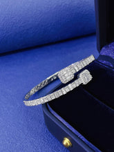 Load image into Gallery viewer, LUOWEND 18K White Gold Real Natural Diamond Bracelet for Women