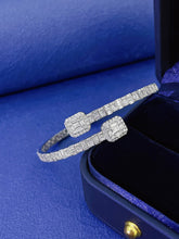 Load image into Gallery viewer, LUOWEND 18K White Gold Real Natural Diamond Bracelet for Women