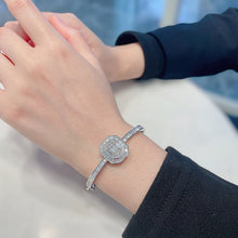 Load image into Gallery viewer, LUOWEND 18K White Gold Real Natural Diamond Bracelet for Women