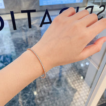 Load image into Gallery viewer, LUOWEND 18K White or Rose Gold Real Natural Diamond Bracelet for Women