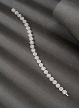Load image into Gallery viewer, LUOWEND 18K White Gold Real Natural Diamond Bracelet for Women
