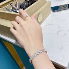 Load image into Gallery viewer, LUOWEND 18K White Gold Real Natural Diamond Bracelet for Women