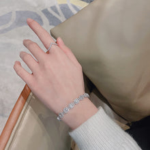 Load image into Gallery viewer, LUOWEND 18K White Gold Real Natural Diamond Bracelet for Women