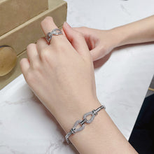 Load image into Gallery viewer, LU0WEND 18K White Gold Real Natural Diamond Bracelet for Women
