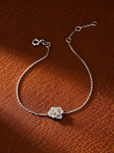 Load image into Gallery viewer, LUOWEND 18K White Gold Real Natural Diamond Bracelet for Women