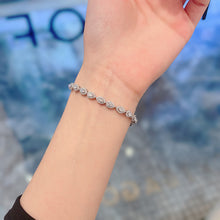 Load image into Gallery viewer, LUOWEND 18K White Gold Real Natural Diamond Bracelet for Women