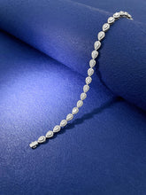 Load image into Gallery viewer, LUOWEND 18K White Gold Real Natural Diamond Bracelet for Women