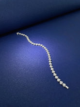 Load image into Gallery viewer, LUOWEND 18K White Gold Real Natural Diamond Bracelet for Women