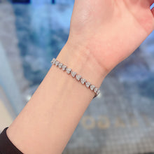 Load image into Gallery viewer, LUOWEND 18K White Gold Real Natural Diamond Bracelet for Women