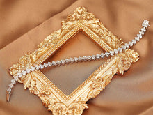 Load image into Gallery viewer, LUOWEND 18K White Gold Real Natural Diamond Bracelet for Women