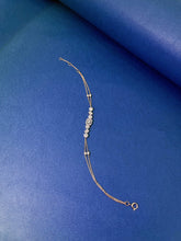 Load image into Gallery viewer, LUOWEND 18K White or Rose Gold Real Natural Diamond Bracelet for Women