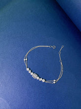 Load image into Gallery viewer, LUOWEND 18K White or Rose Gold Real Natural Diamond Bracelet for Women