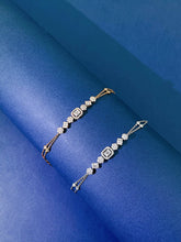 Load image into Gallery viewer, LUOWEND 18K White or Rose Gold Real Natural Diamond Bracelet for Women