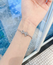 Load image into Gallery viewer, LUOWEND 18K White Gold Real Natural Diamond Bracelet for Women