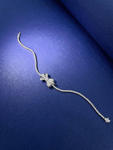 Load image into Gallery viewer, LUOWEND 18K White Gold Real Natural Diamond Bracelet for Women